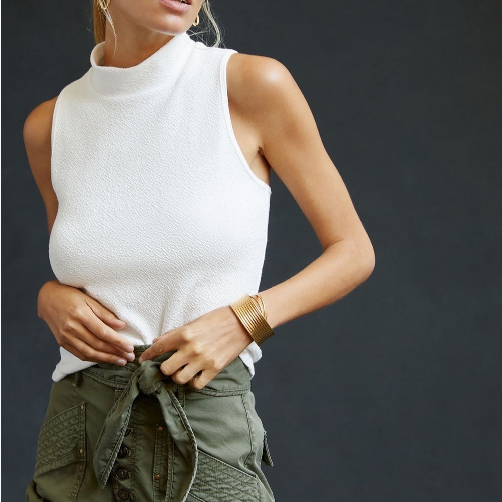 Maeve Structured Mock Neck Top